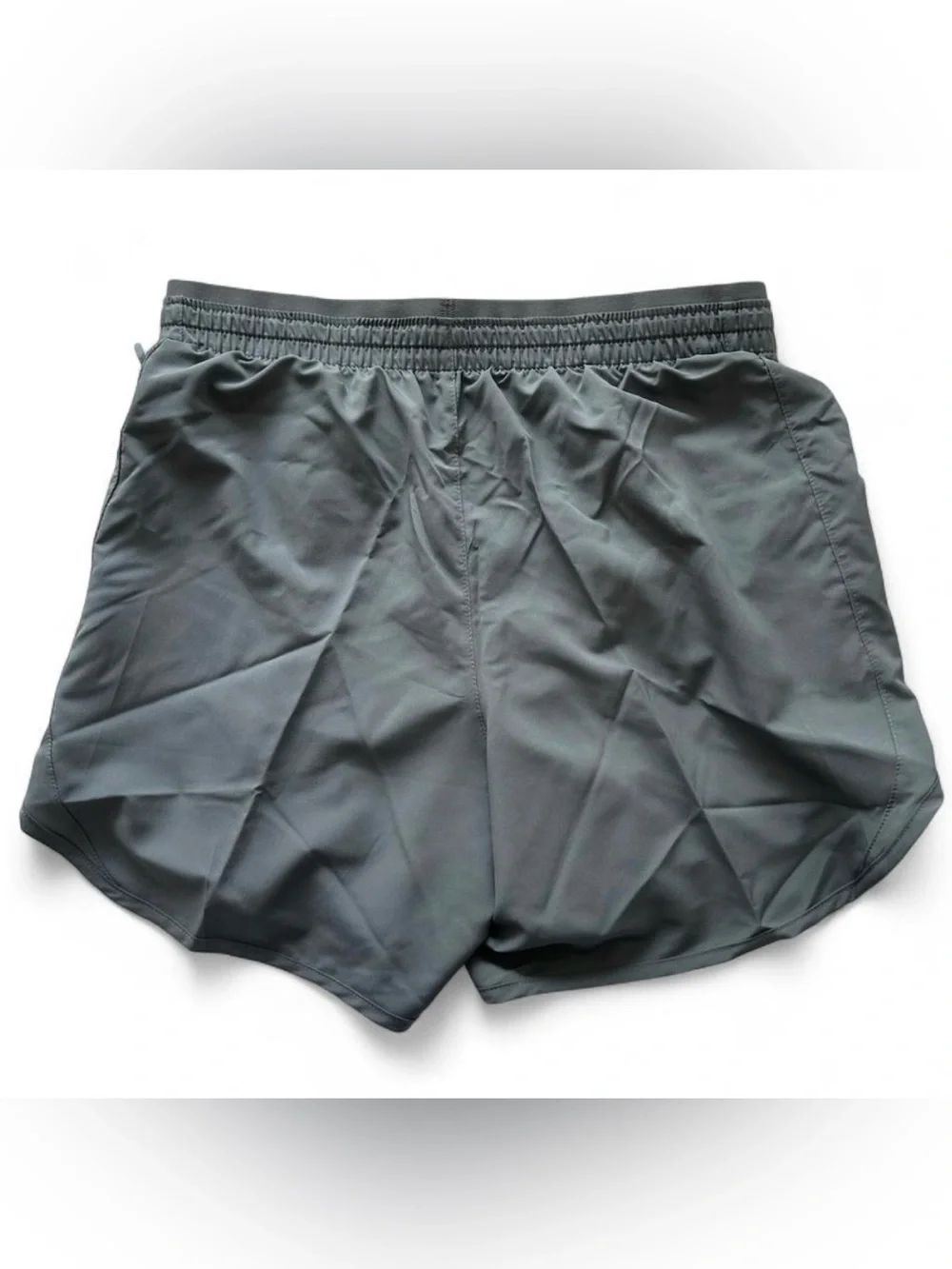 Nike Women's Grey Runners Dry-Fit Shorts with Zip Pocket